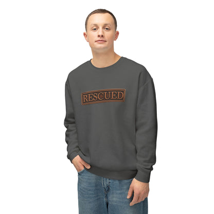 Rescued Colossians 1:13 Cotton Crewneck Sweatshirt — Bible Verse Christian Pullover