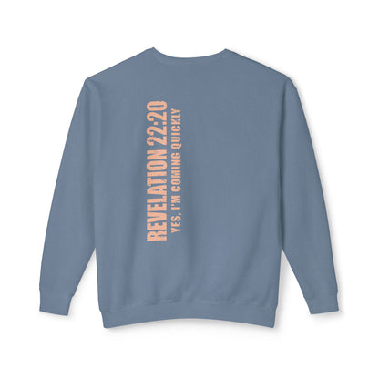 Revelation 22:20 Cotton Crewneck Sweatshirt — Bible Verse Christian Pullover