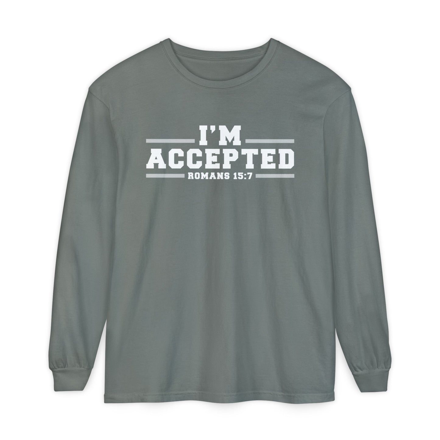 I'm Accepted — Romans 15:7 Graphic long sleeve-Shirt
