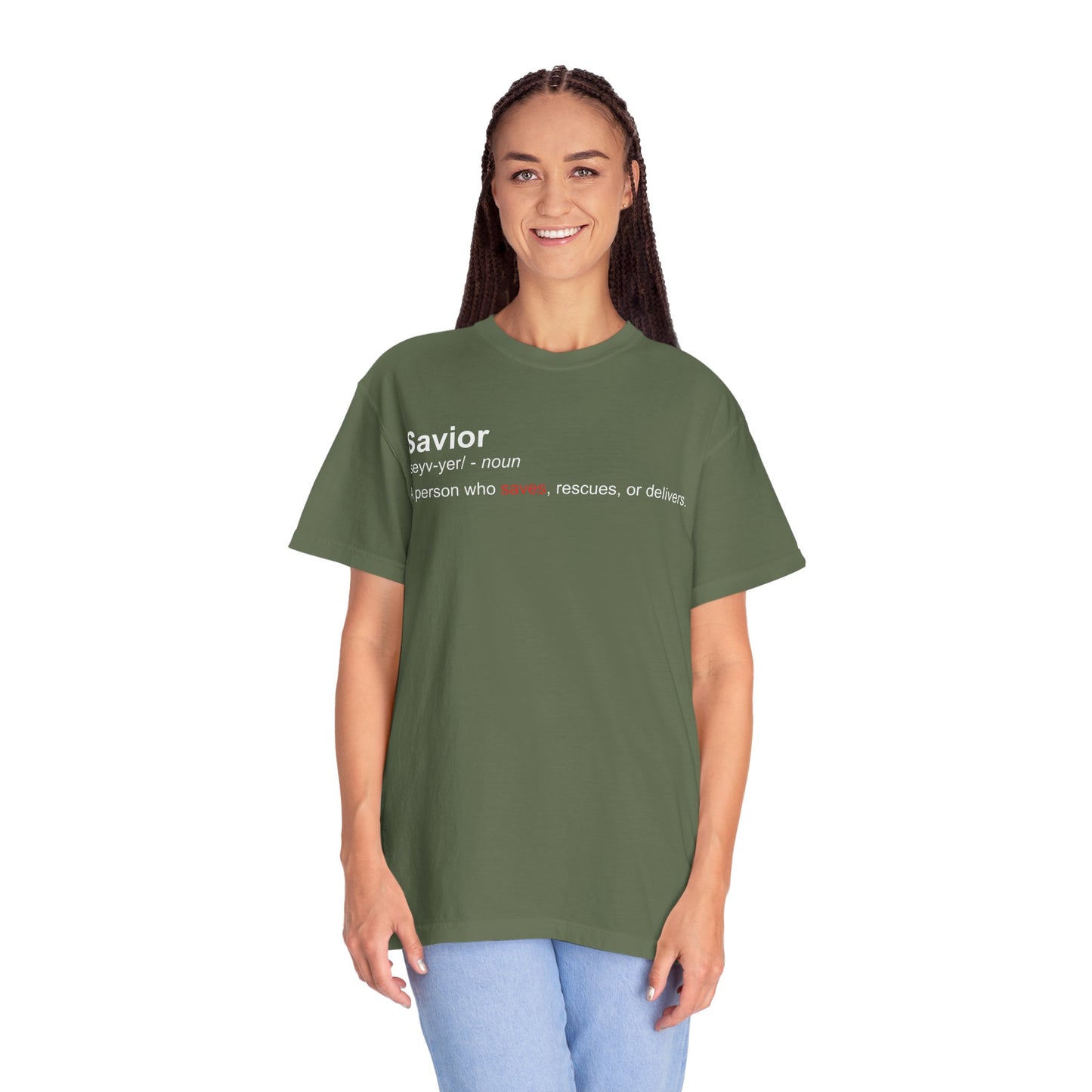 Savior Definition T-Shirt — 'Savior' Dictionary-Style Graphic Tee