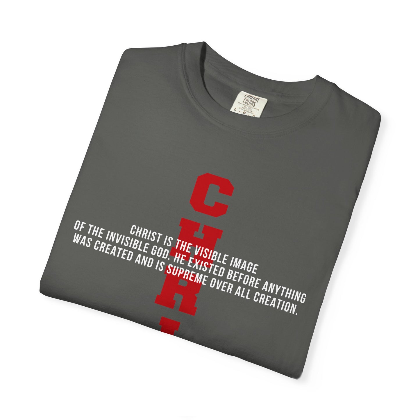 CHRIST the visible image of the invisible God Cotton T-shirt — Faith-Based Christian Tee