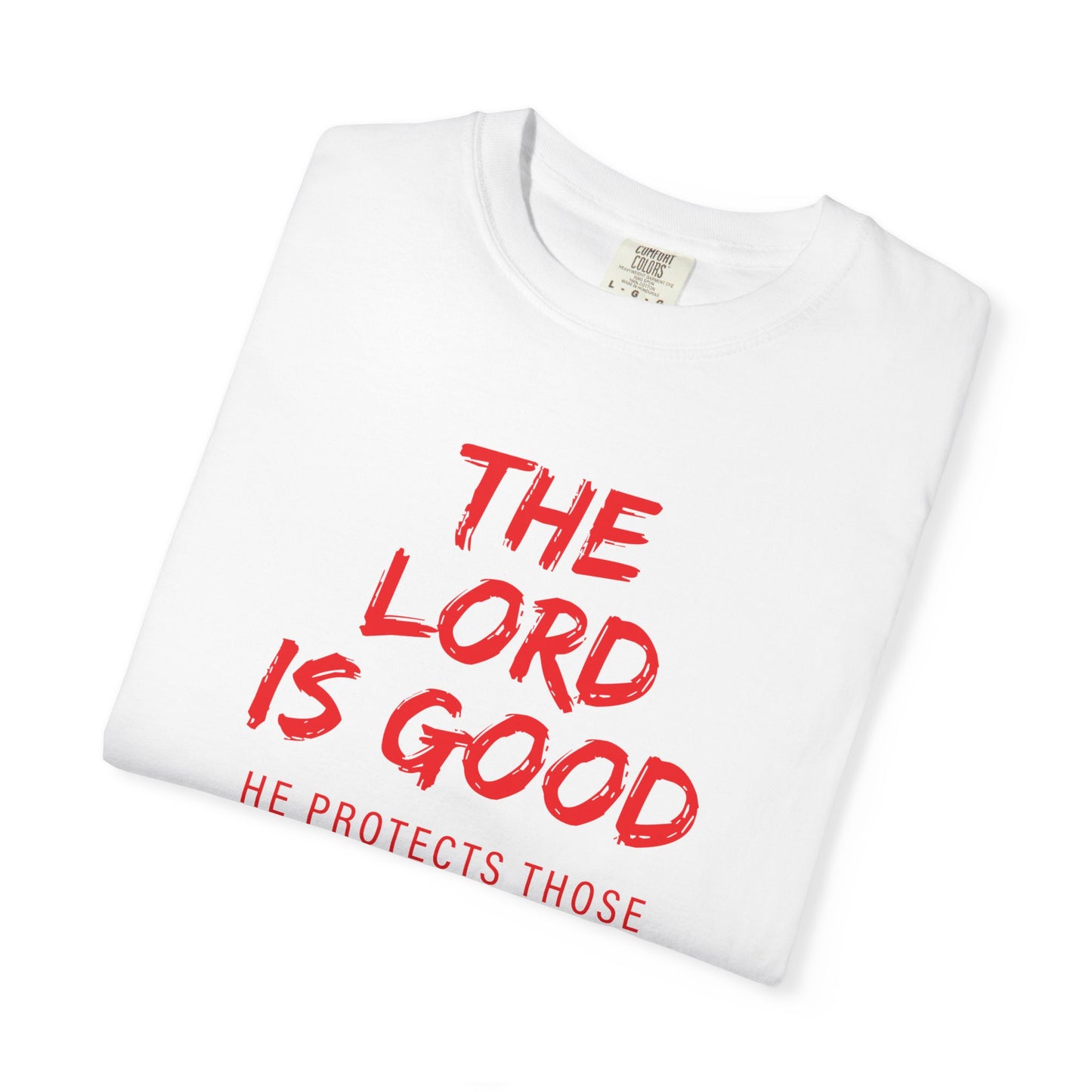 The Lord is Good "Nahum 1:7" Red T-Shirt