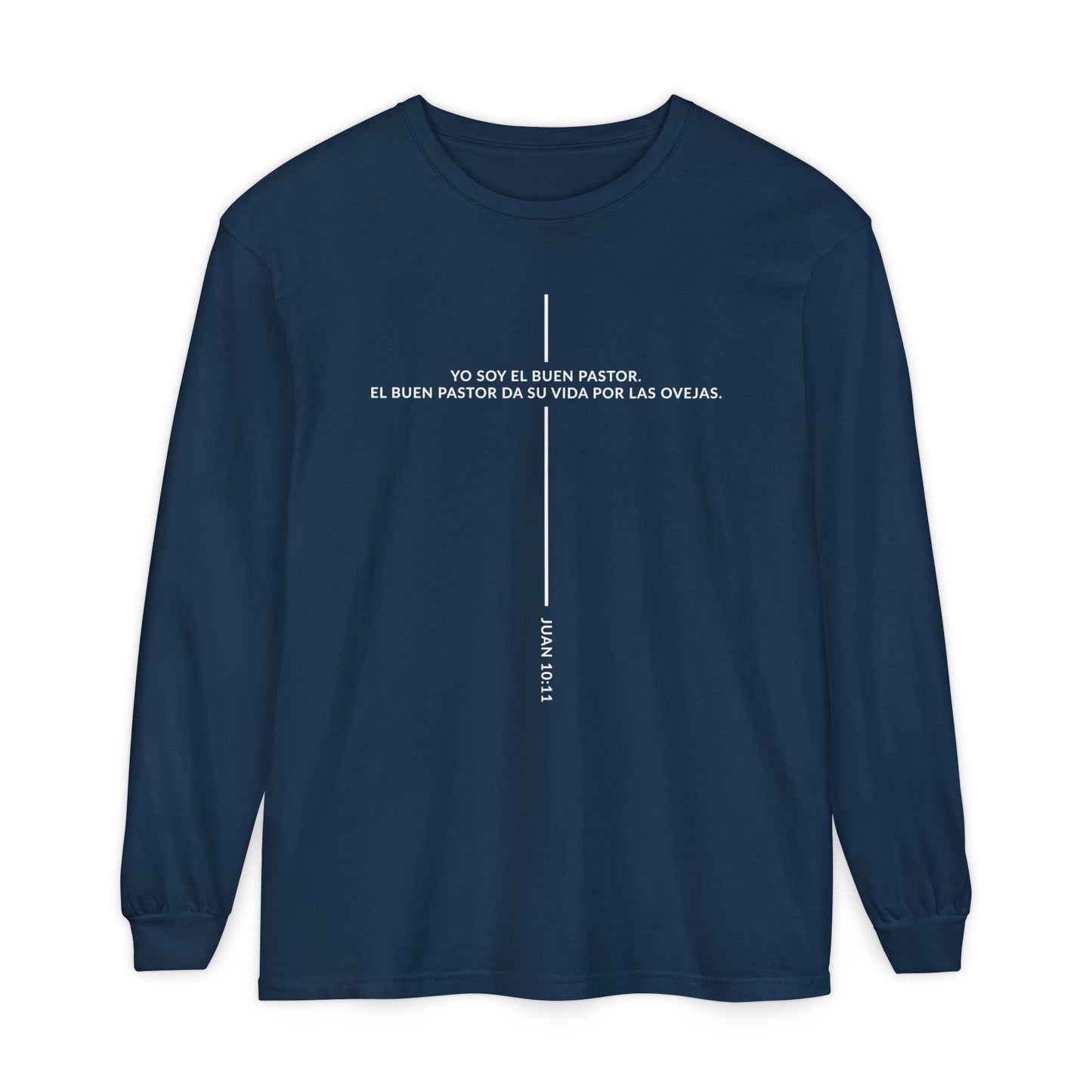 Buen Pastor T-shirt — Juan 10:11 'Yo Soy el Buen Pastor' Christian Long Sleeve Tee