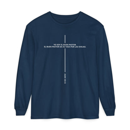 Buen Pastor T-shirt — Juan 10:11 'Yo Soy el Buen Pastor' Christian Long Sleeve Tee