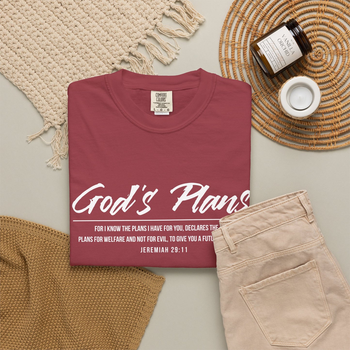 Jeremiah 29:11 'God's Plans 100% Cotton T-Shirt — Inspirational Faith Tee