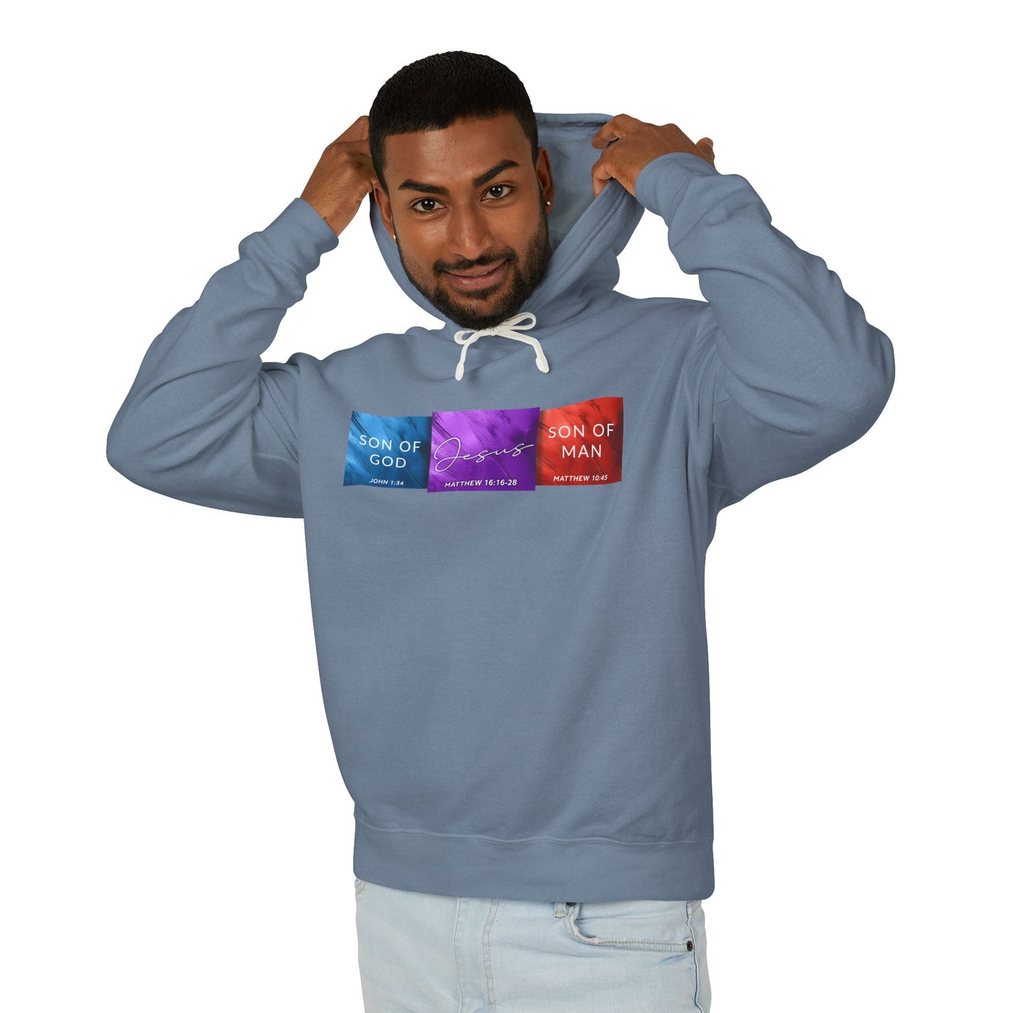 Son of Man Son of God Cotton T‑Shirt — Christian Faith Graphic  Hooded Sweatshirt
