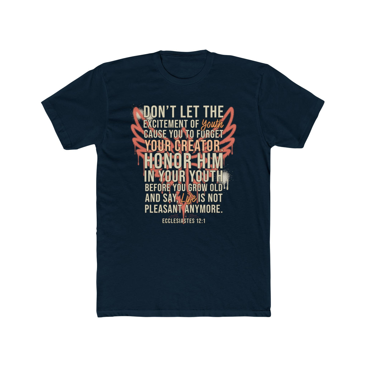 Biblical Verse Tee — "Honor Him in Your Youth" Christian T-Shirt