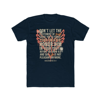 Biblical Verse Tee — "Honor Him in Your Youth" Christian T-Shirt