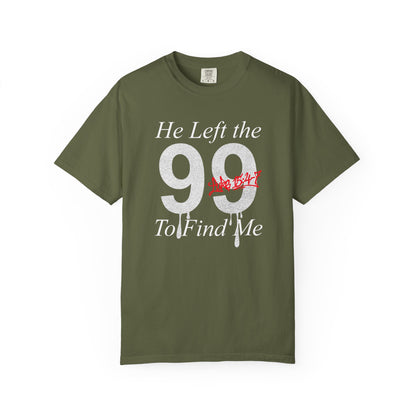 He Left the 99 Luke 15:4-7 T-Shirt — Christian Faith Parable Tee 100% Cotton