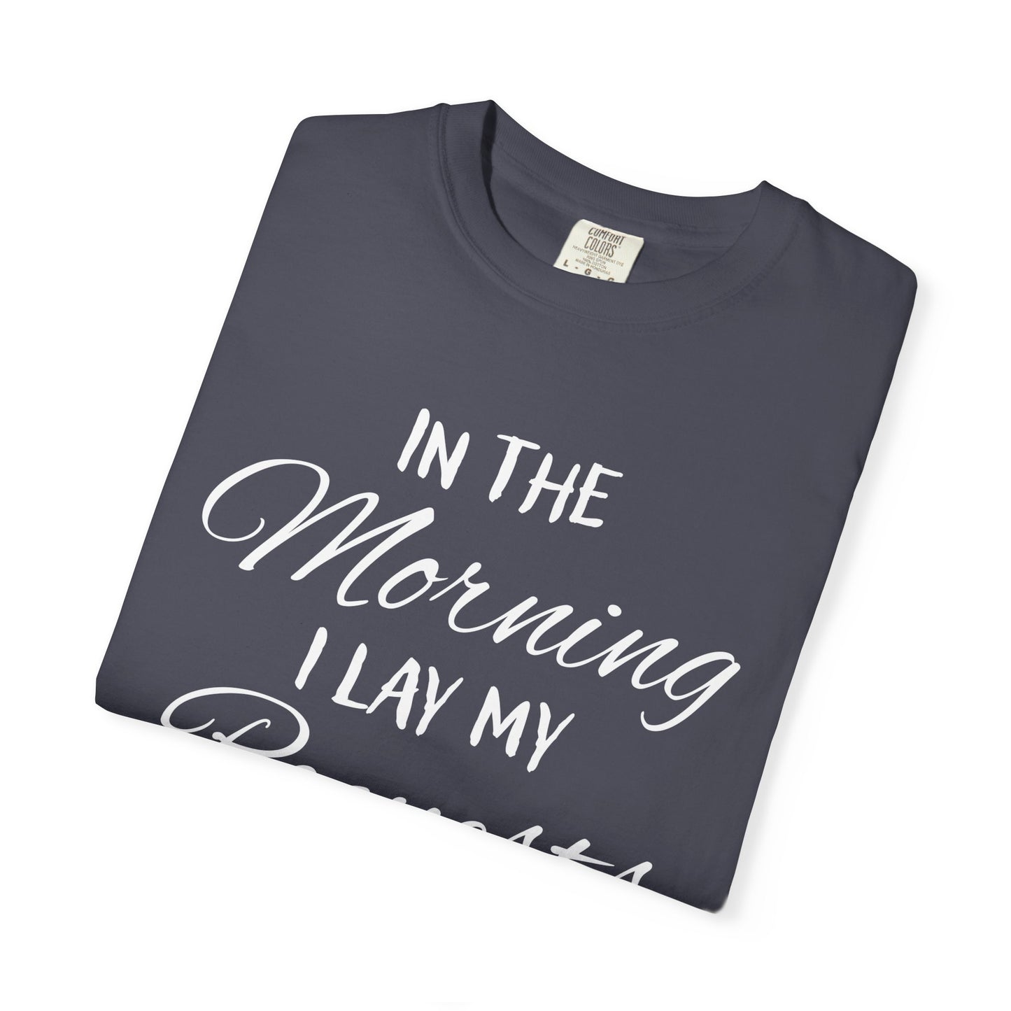 In the Morning I Lay My Requests Before You Psalms 5:3 100% Cotton T-Shirt