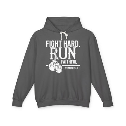 Fight Hard 2 Timothy 4:7 Long Sleeve T‑Shirt — Inspirational Christian Scripture  Faith-Based Christian Hoodie