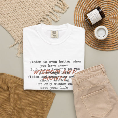 Biblical Wisdom T-Shirt — "Wisdom & Truth" Ecclesiastes 7:11 Scripture Tee