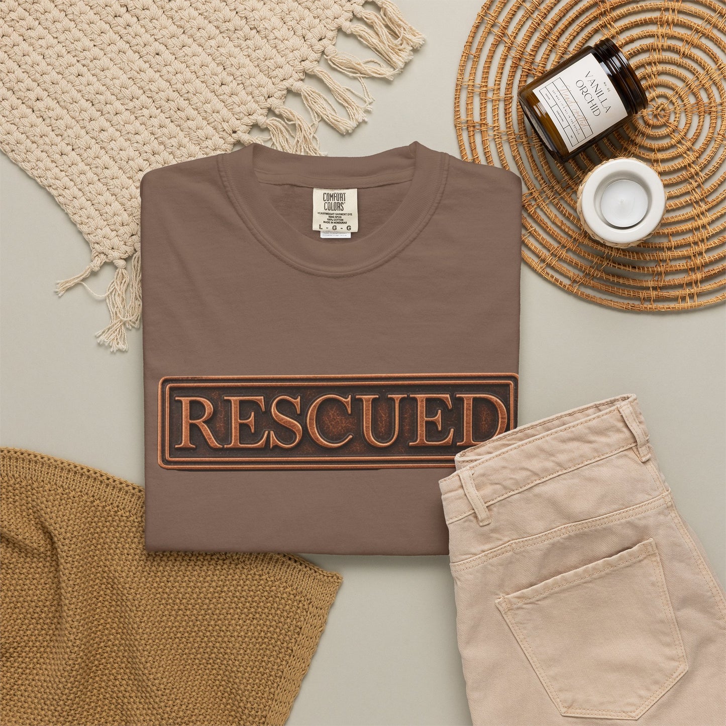 Rescued Colossians 1:13-14 Cotton T-Shirt