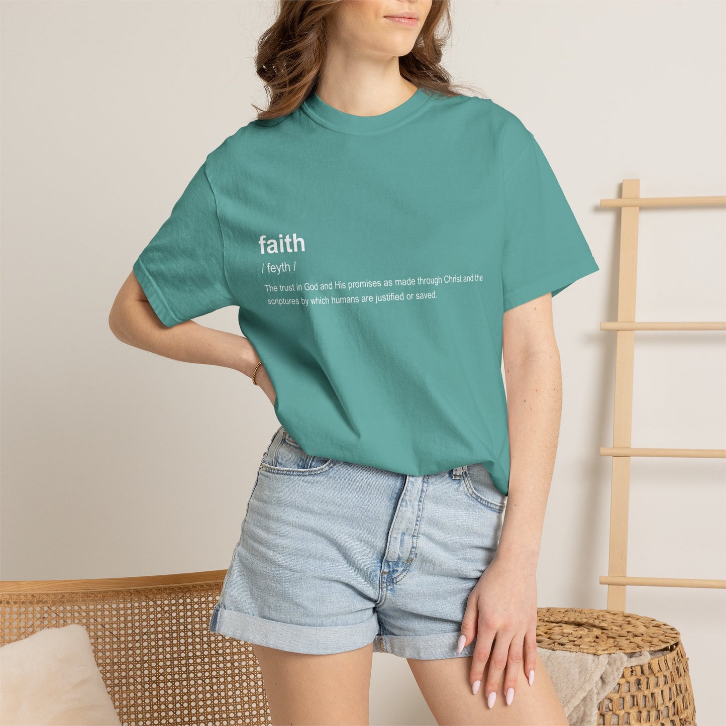 Faith Definition 100% Cotton T-Shirt — Inspirational Scripture Tee