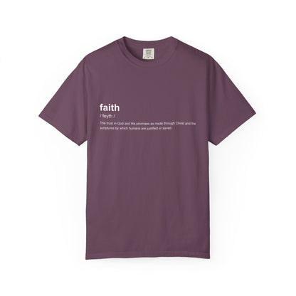 Faith Definition 100% Cotton T-Shirt — Inspirational Scripture Tee