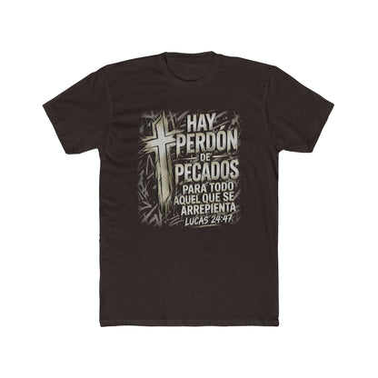 Biblical Spanish Tee — "Hay Perdon de Pecados" (Lucas 24:47)