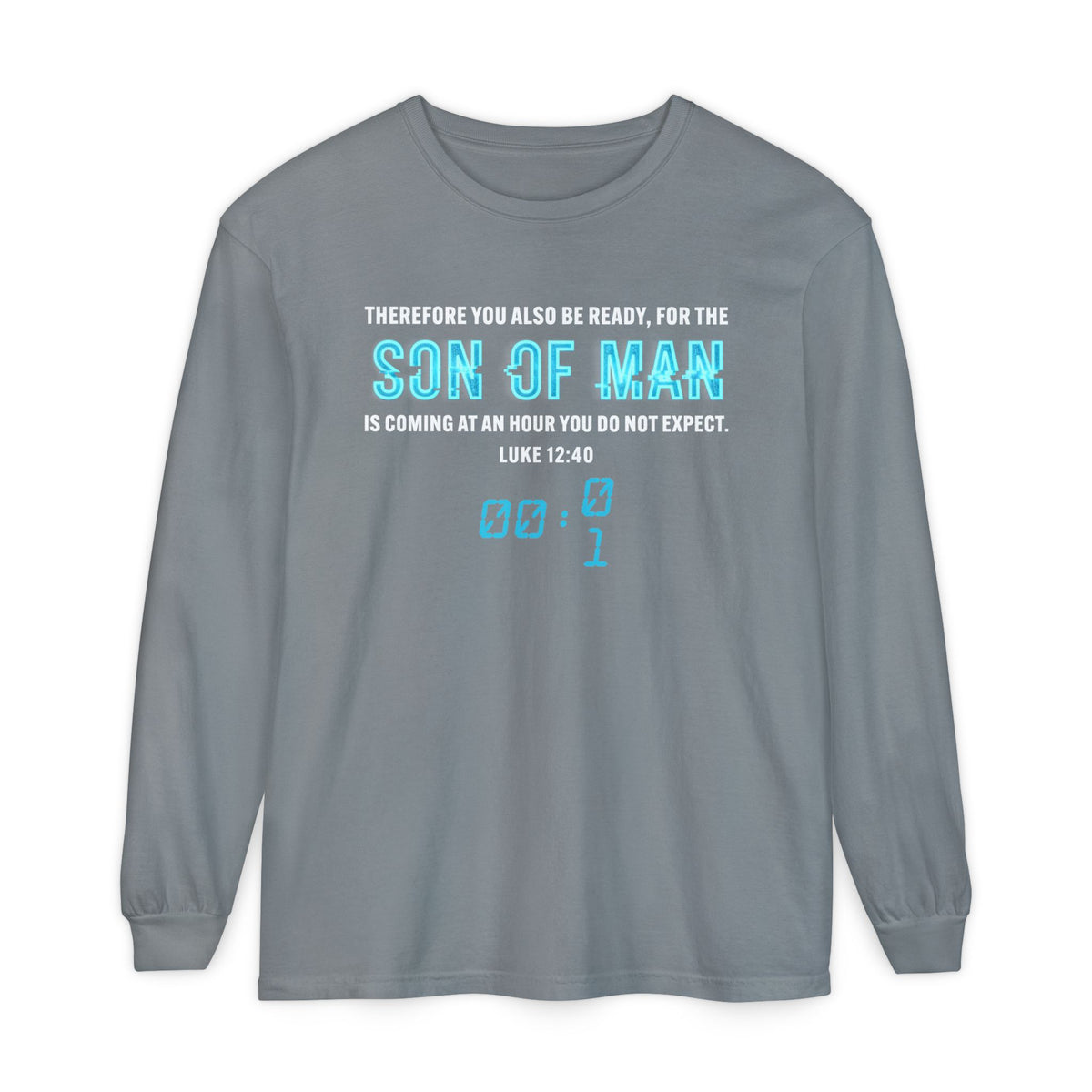 Son of Man is coming Cotton T‑Shirt — Christian Faith Graphic Long Sleeve Tee