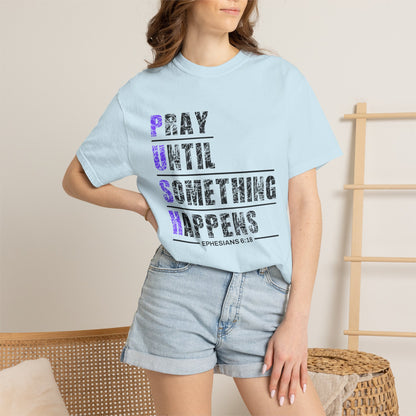 PUSH Ephesians 6:18 100% Cotton Faith & Prayer Graphic Tee