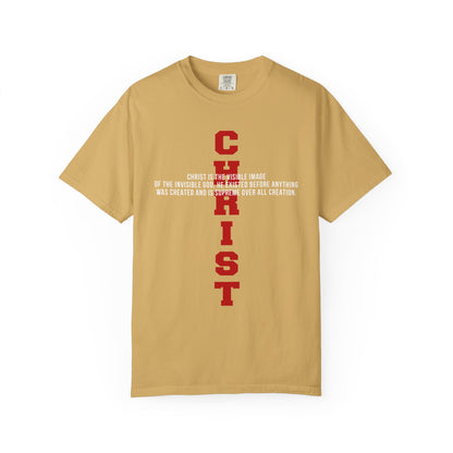 CHRIST the visible image of the invisible God Cotton T-shirt — Faith-Based Christian Tee