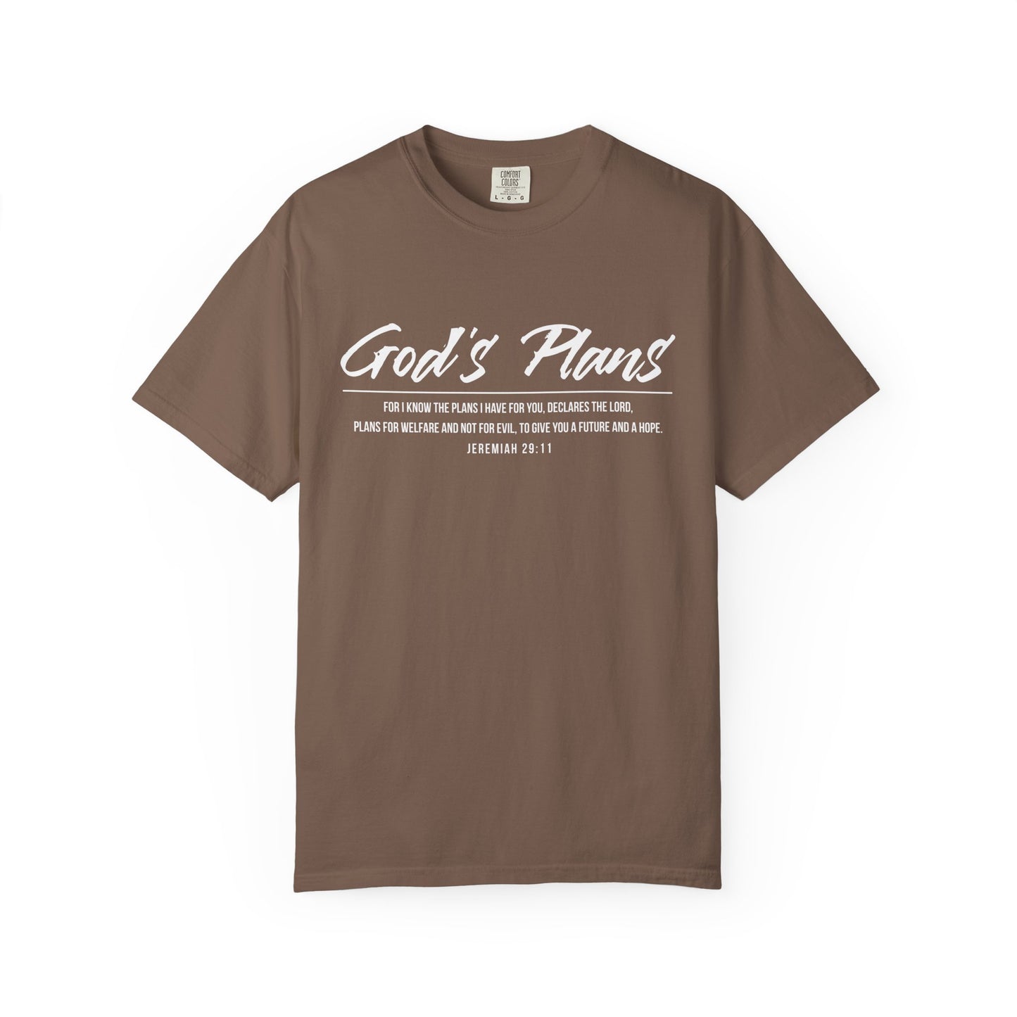 Jeremiah 29:11 'God's Plans 100% Cotton T-Shirt — Inspirational Faith Tee