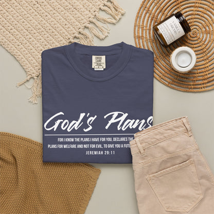 Jeremiah 29:11 'God's Plans 100% Cotton T-Shirt — Inspirational Faith Tee
