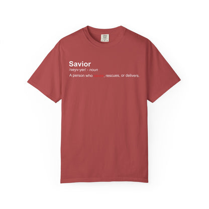 Savior Definition Tee — Inspirational Faith Graphic T-Shirt