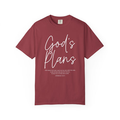 God's Plans Jeremiah 29:11 100% Cotton‑Shirt — Inspirational Faith Graphic T-shirt