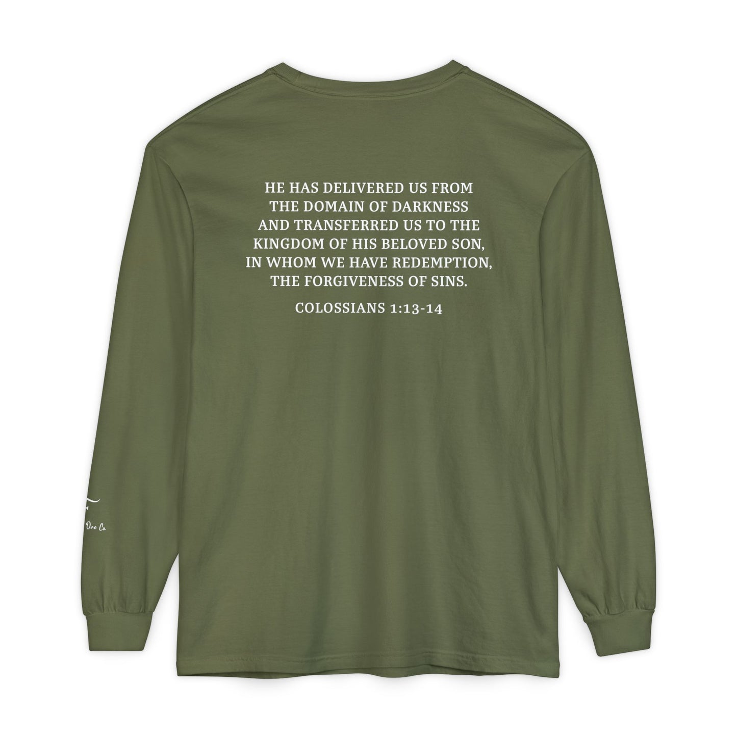 Rescued Colossians 1:13 Long Sleeve T-Shirt — 100% Cotton