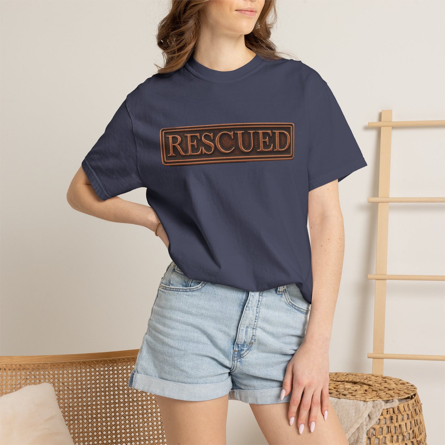 Rescued Colossians 1:13-14 Cotton T-Shirt