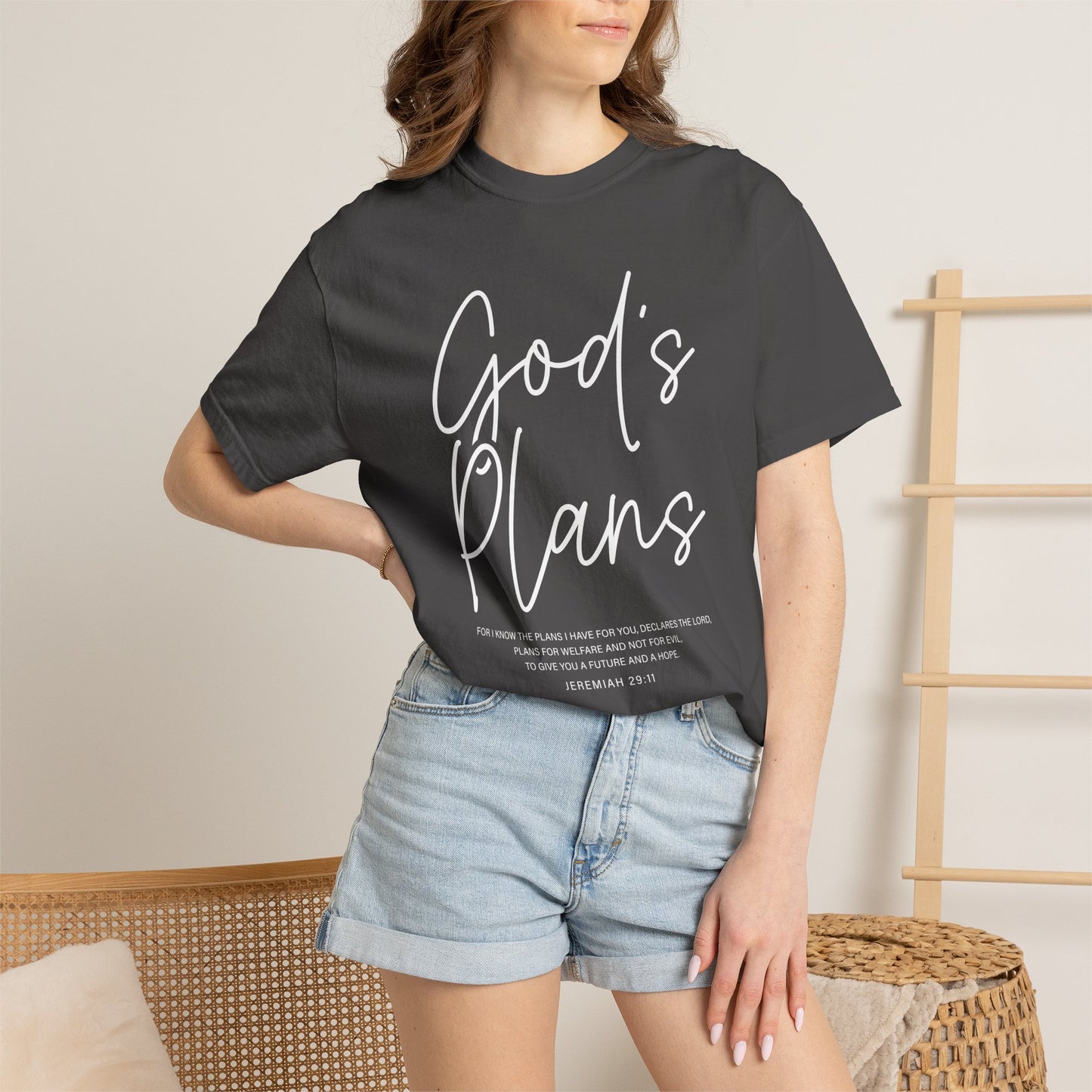 God's Plans Jeremiah 29:11 100% Cotton‑Shirt — Inspirational Faith Graphic T-shirt