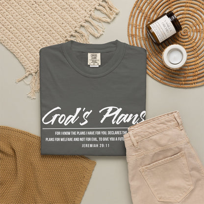 Jeremiah 29:11 'God's Plans 100% Cotton T-Shirt — Inspirational Faith Tee