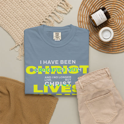 I have been Crucified with Christ "Galatians 2:20" YELLOW 100% Cotton T-Shirt