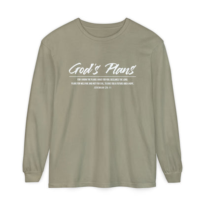 Jeremiah 29:11 'God's Plans' Long Sleeve T-Shirt — Inspirational Christian Faith Tee
