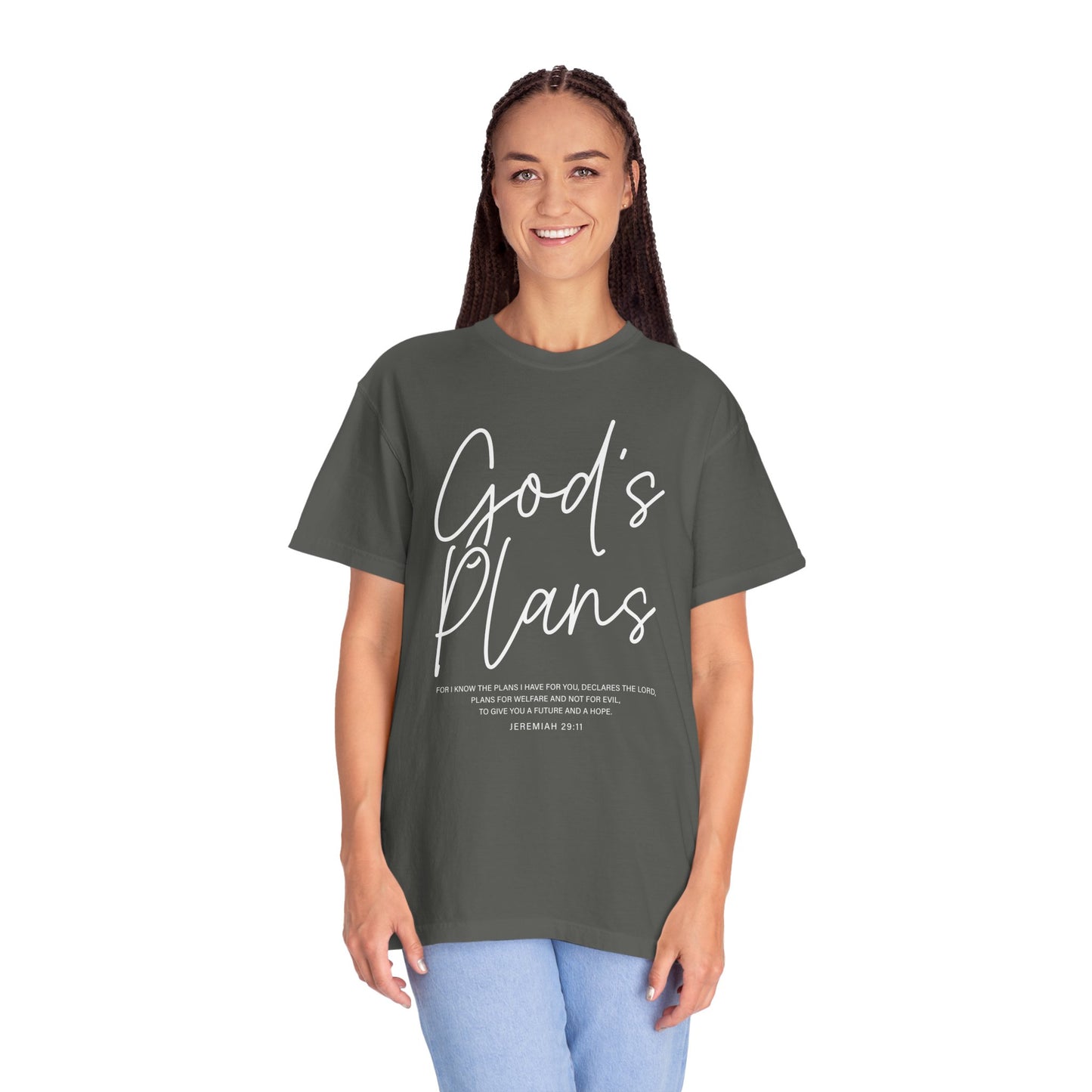 God's Plans Jeremiah 29:11 100% Cotton‑Shirt — Inspirational Faith Graphic T-shirt
