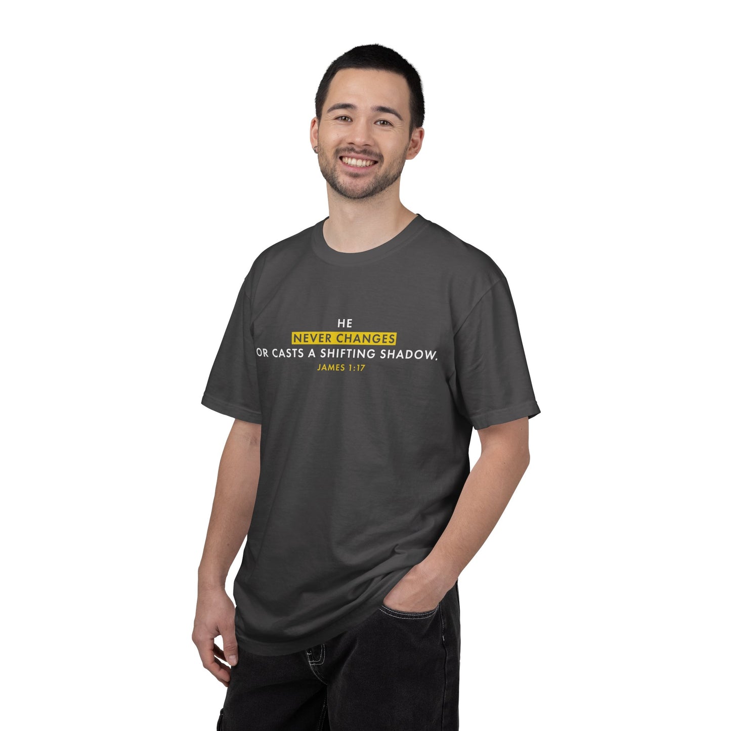 He Never Changes James 1:17 Inspirational - Tee
