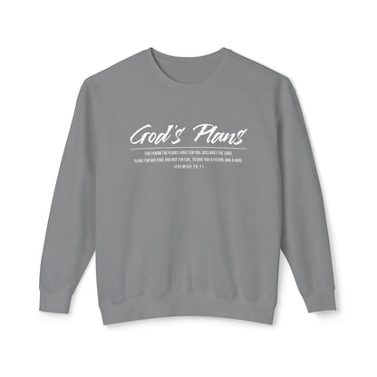 Jeremiah 29:11 "God's Plans" Sweatshirt — Faith-Inspired Lightweight Crewneck