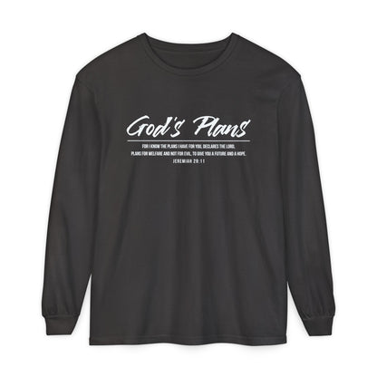 Jeremiah 29:11 'God's Plans' Long Sleeve T-Shirt — Inspirational Christian Faith Tee