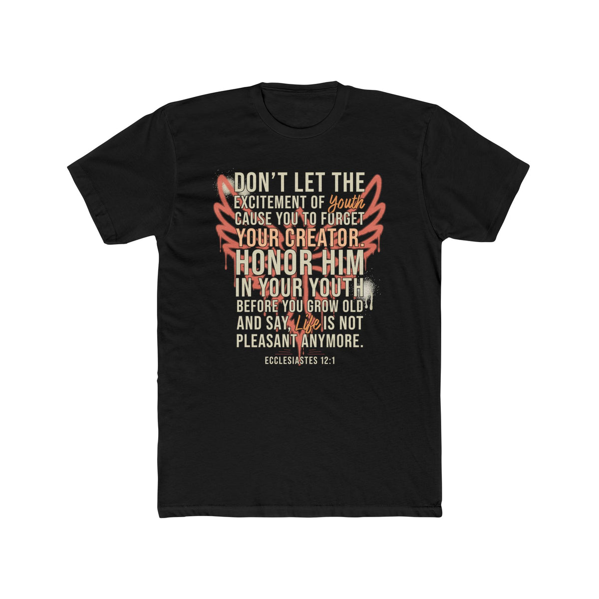 Biblical Verse Tee — "Honor Him in Your Youth" Christian T-Shirt