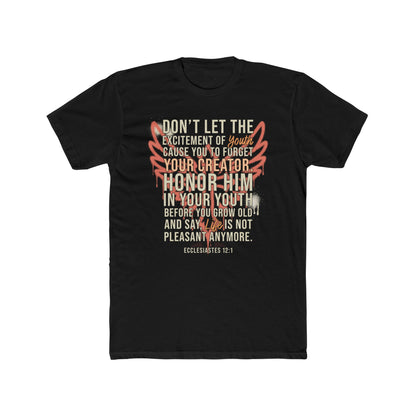 Biblical Verse Tee — "Honor Him in Your Youth" Christian T-Shirt