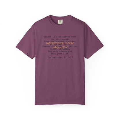 Biblical Wisdom T-Shirt — "Wisdom & Truth" Ecclesiastes 7:11 Scripture Tee