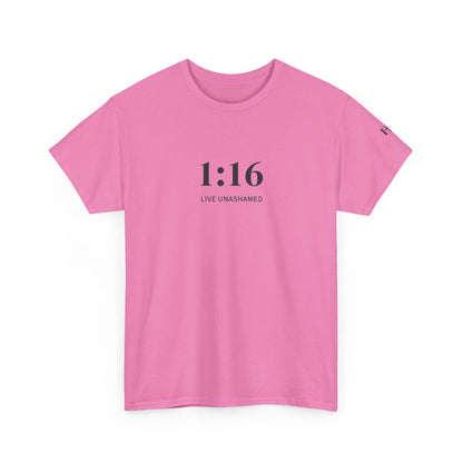 1:16 Live Unashamed Faithful Christian T-Shirt