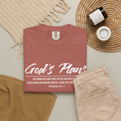 Jeremiah 29:11 'God's Plans 100% Cotton T-Shirt — Inspirational Faith Tee