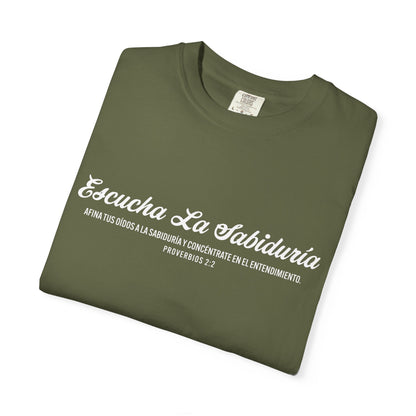 Proverbios 2:2 "Escucha la Sabiduría" T-Shirt