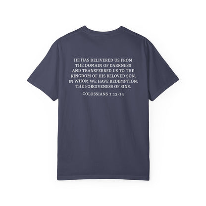 Rescued Colossians 1:13-14 Cotton T-Shirt