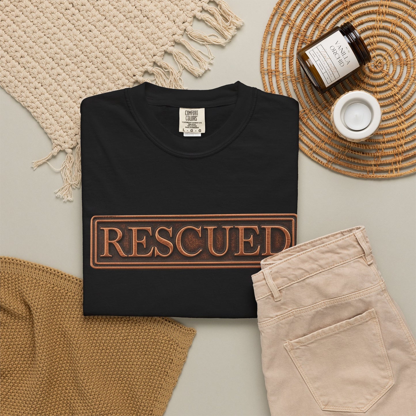 Rescued Colossians 1:13-14 Cotton T-Shirt