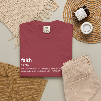 Faith Definition 100% Cotton T-Shirt — Inspirational Scripture Tee