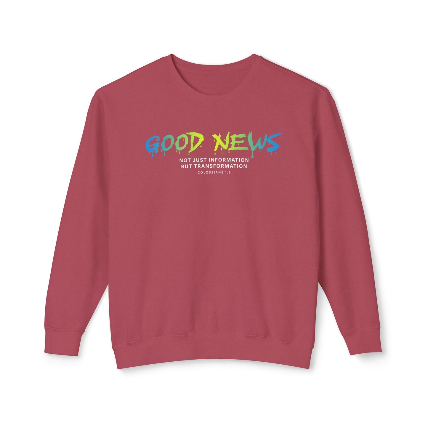 Good News Colossians 1:6 Cotton T-Shirt — Religious Faith Scripture Tee