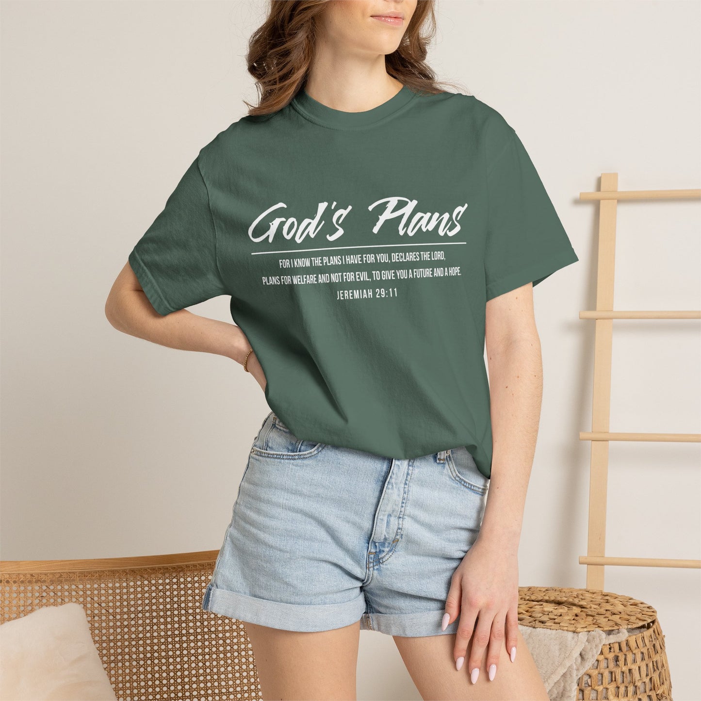 Jeremiah 29:11 'God's Plans 100% Cotton T-Shirt — Inspirational Faith Tee