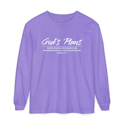 Jeremiah 29:11 'God's Plans' Long Sleeve T-Shirt — Inspirational Christian Faith Tee
