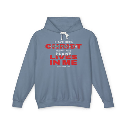 I have been Crucified with Christ "Galatians 2:20"  Red Unisex 100% Cotton Hoodie